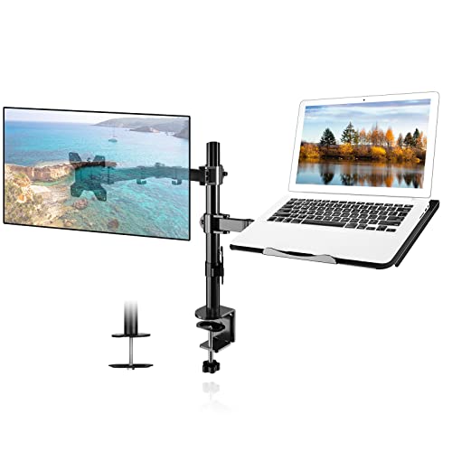 Suptek MD6432TP003 Tabletop Mount 13-27 Inch Adjustable Monitor Arm with Laptop Tray