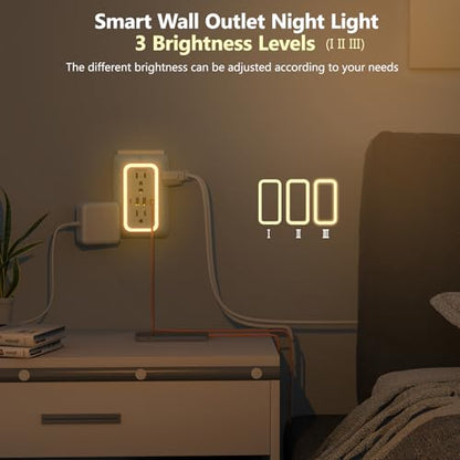 JcBlaon Power Strip 6 Outlets 4 USB Ports 1050 Joules 15 Amps Model SE660-CUQ