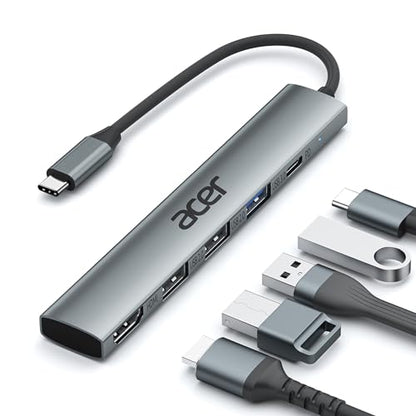 Acer 5 in 1 USB Type C Hub ODK4C0 with HDMI, 100W Power Delivery, 5 Ports