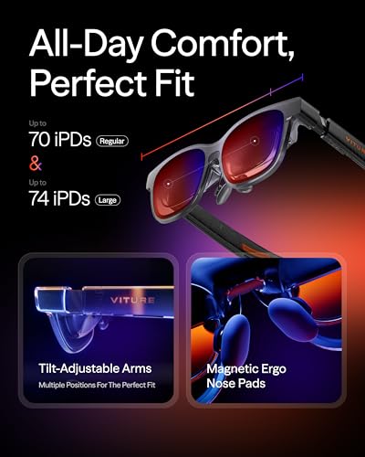 VITURE 6.1 x 1.97 x 2.22 inches V1251 1200p 120Hz Micro-OLED XR Glasses