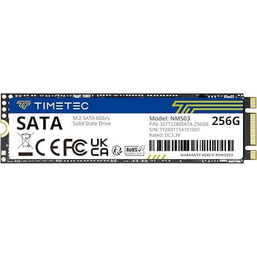 Timetec 256GB Solid State Drive SATA III 6Gb/s M.2 2280 JM600 Internal Storage