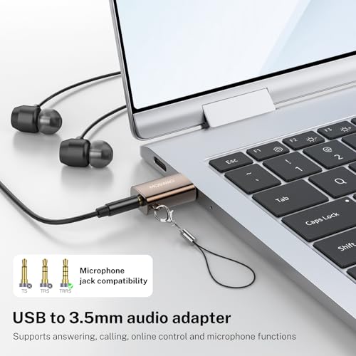 MOSWAG USB to 3.5mm Audio Jack Adapter 1 Count
