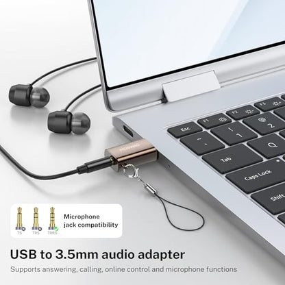 MOSWAG USB to 3.5mm Audio Jack Adapter 1 Count
