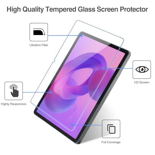 ProCase 2 Pack Screen Protector 9.65" x 6.89" Tempered Glass for Lenovo Idea Tab 11 Inch 2025/Tab M11/Tab K11 LTE