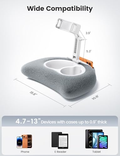 Lamicall STPT01 Tablet and Phone Pillow Holder - Adjustable Angle, Compatible with 4.7-13" Devices