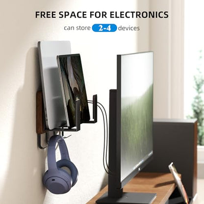 AFOOYO Wall Mount Laptop Holder Model AWL-2024 - Adjustable Beech Wood & Steel Construction
