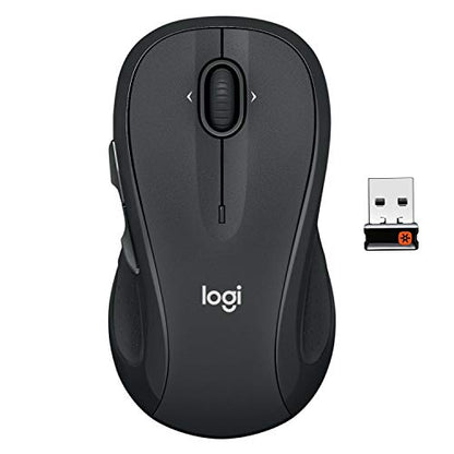 Logitech M510 Wireless Mouse USB Optical Connection, 1000 DPI, Battery Powered, Ergonomic Design, Graphite