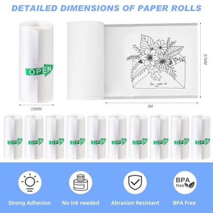 YSYONM 57mm x 25mm Self-Adhesive Thermal Sticker Paper – 3000 Sheets