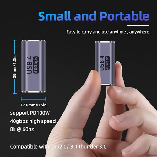 GHQXZT 100W USB C Female to Female Adapter B0D7YXYWV2