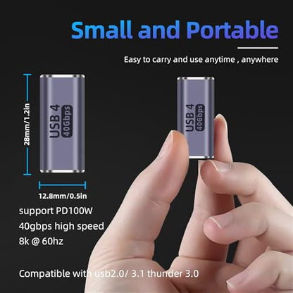 GHQXZT 100W USB C Female to Female Adapter B0D7YXYWV2