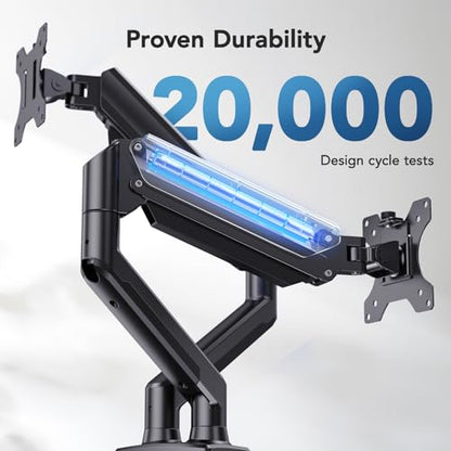 HUANUO 32 Inch Dual Monitor Arm HNDS18 Mount Adjustable Height Tilt Swivel VESA 75mm 100mm