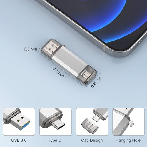 RAOYI 32GB USB 3.0 Type-C Dual OTG Flash Drive U650