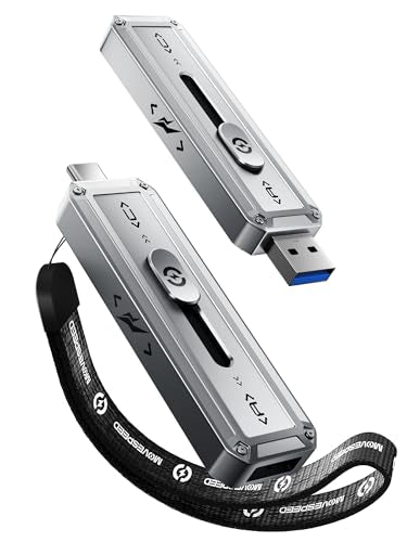 MOVE SPEED 2TB External Solid State Drive USB 3.0 Portable Shock Resistant 2100MB/s USB-C Connectivity