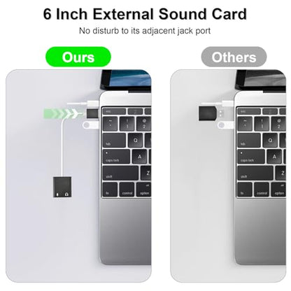 QAJOPFN USB Audio Adapter S1 Stereo 7.1 External Sound Card