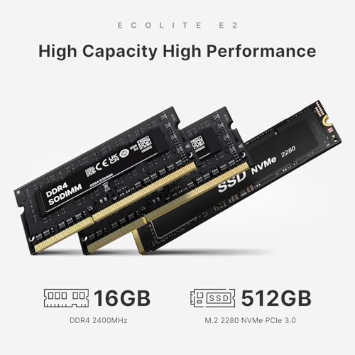 BOSGAME E2 Mini PC AMD Ryzen 5 3550H 4Cores 16GB RAM 512GB NVMe SSD 3840x2160 60Hz LED/LCD Desktop