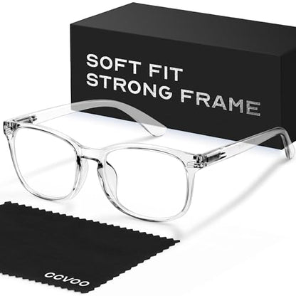 CCVOO 55cm 1.5D UV Polycarbonate Full Rim Reading Glasses for Adults