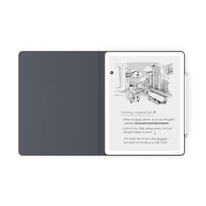 Amazon Kindle Scribe 2025 Model Folio Cover, Premium Leather, Magnetic Closure, Notebook Style