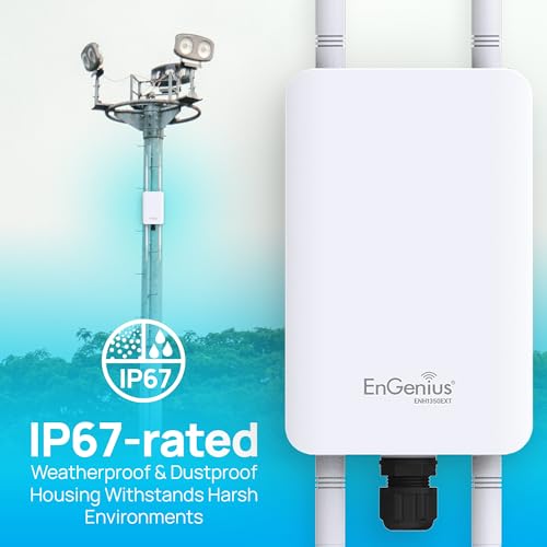 EnGenius ENH1350EXT Outdoor Wireless Access Point, 5GHz, 802.11ac Dual-Band, IP67, MU-MIMO