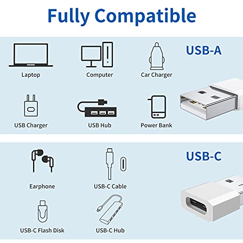 QianLink USB C Female to USB A Male Adapter 4 Count