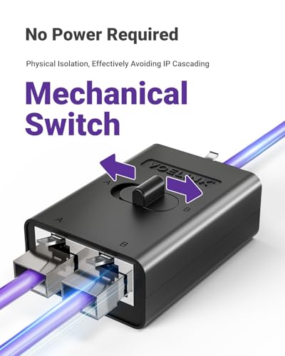 VCELINK 2 Ports Ethernet Switch M241-1P-DE Gigabit Ethernet 1000Mbps Passive Splitter
