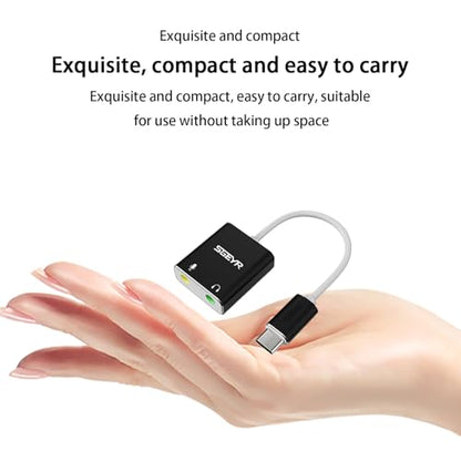SGEYR Type C TPC-S01-US USB Type-C External Sound Card with 3.5mm Jack