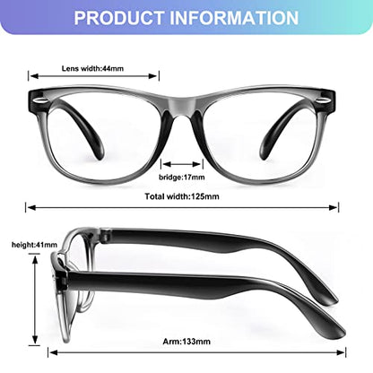 Okany 3 Count Kids Blue Light Blocking Glasses 125mm Frame Width 35mm Lens Height