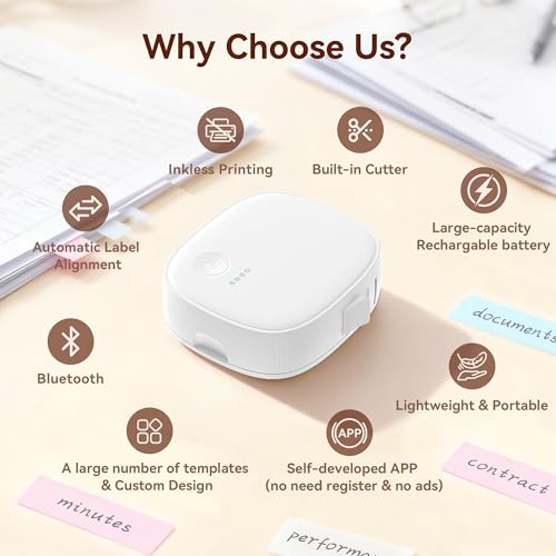 XenGro AH-P05-White Thermal Monochrome Portable Printer