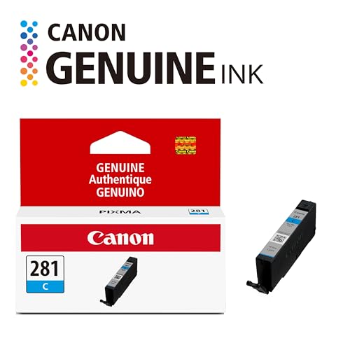 Canon CLI-281 Cyan Ink Tank 250 Pages Compatible with PIXMA Printers
