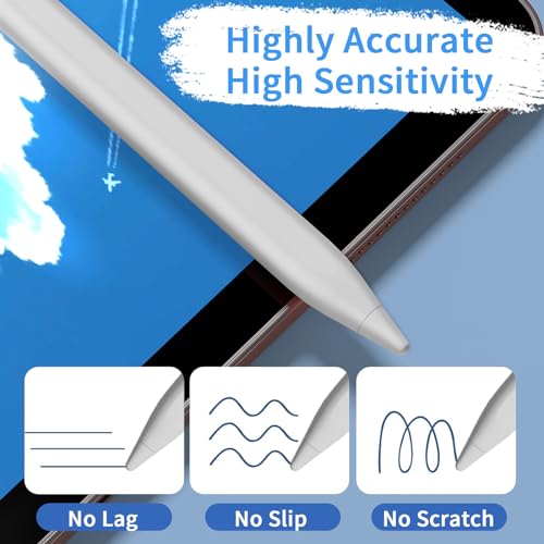 JXYHMY Stylus Pen for Touch Screens, Universal Fine Point Design, Magnetic Adsorption, Compatible with Smartphones and Tablets, White