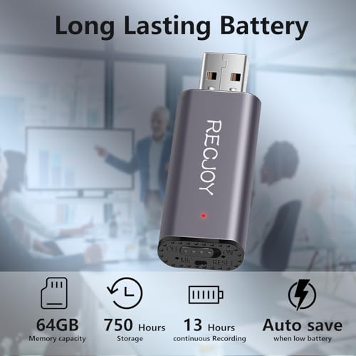 MayBest 64GB UL101 Digital Voice Recorder USB Interface Noise Cancellation