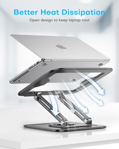 LOXP NH-02 Adjustable Laptop Stand, 360 Rotation, Ergonomic Mount for MacBook and Compatible Laptops