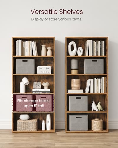 VASAGLE 5-Tier Bookshelf Open Storage Shelf ULBC165X01