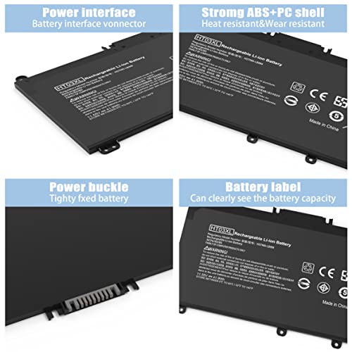 VNYUNQWE 1 Count HT03XL Laptop Battery 41.9 Wh 11.55 V Lithium Ion Black