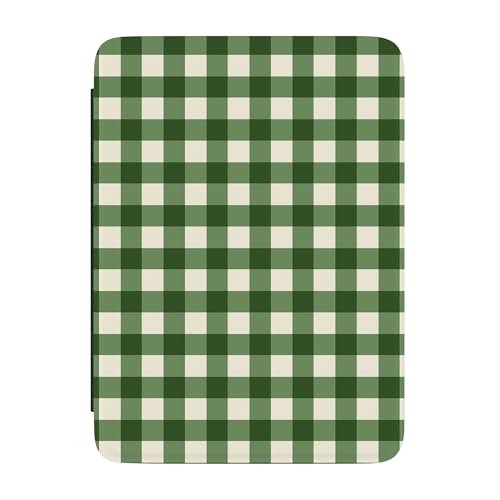 Casely 7" Kindle Case | Checked Twice | Green Plaid | Compatible with Kindle Colorsoft & Kindle Paperwhite (12th Gen)