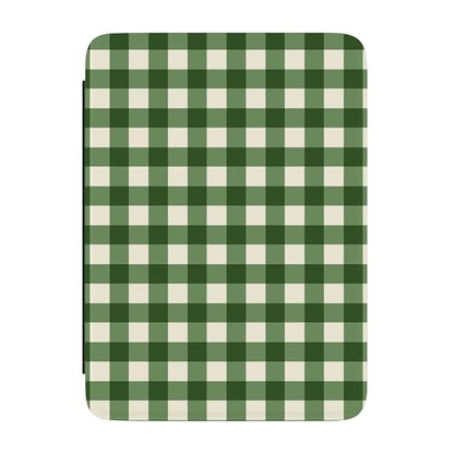 Casely 7" Kindle Case | Checked Twice | Green Plaid | Compatible with Kindle Colorsoft & Kindle Paperwhite (12th Gen)