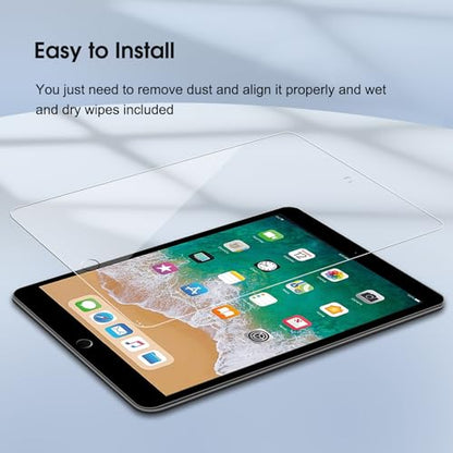 Qularlans 2 Pack Tempered Glass Screen Protector for iPad 6th/5th Generation 9.7-Inch (Model A1822/A1823/A1893/A1954)