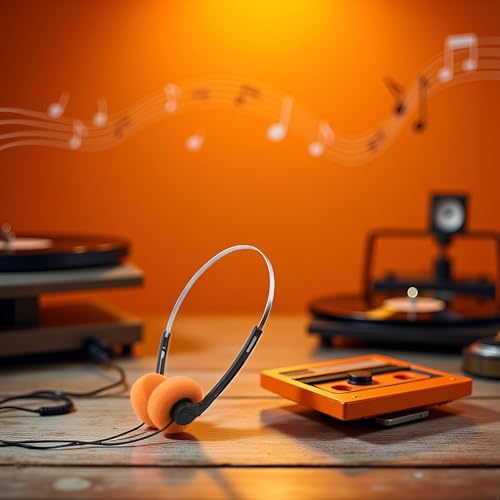 Junfamilee 1 PHFU008 Over-Ear Headphones Wired 20Hz-20kHz Dynamic Driver Orange