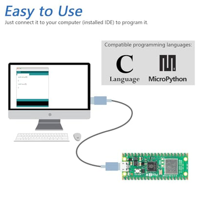 Freenove 4MB FNK0065EE Raspberry Pi Pico 2 W Board Dual Cortex-M33 RISC-V Microcontroller Development Board