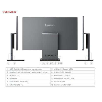 Lenovo 24" TCN24R5 1920x1080 60Hz IPS All-in-One Desktop Computer