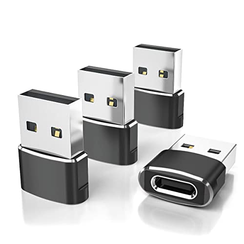 Elebase USB-C Female to Type A Male Adapter (4-Pack)