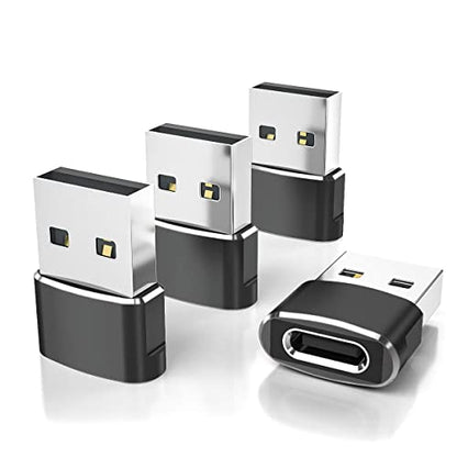 Elebase USB-C Female to Type A Male Adapter (4-Pack)