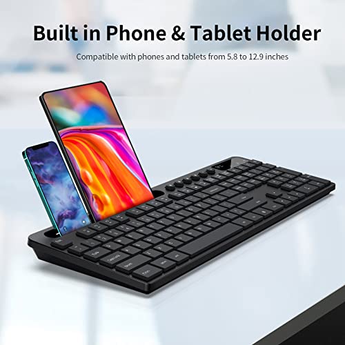 MARVO Wireless Ergonomic Keyboard and Mouse Combo Radio Frequency Compatibility with Laptops and Smartphones