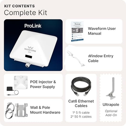 Waveform ProLink 5G Cellular Modem Dual SIM - 2.5 Gbps | 1 Ethernet Port | 2 Ethernet Ports | ProLink Base Kit
