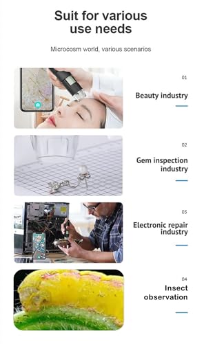 KEEMIKA 4.41" x 1.56" 321-P 1920P HD Digital Microscope Magnification 50x-1600x USB Type C LED