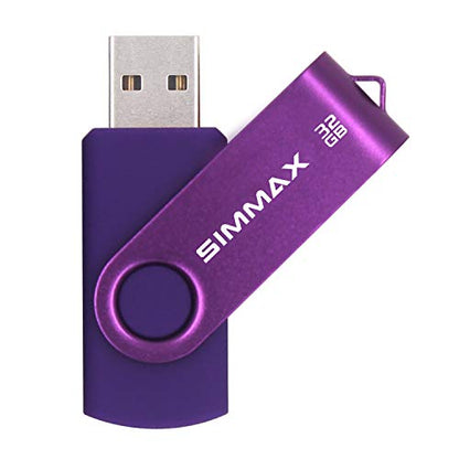 SIMMAX 32GB QD-SMFMIX-JZ32GB-PURPLE USB 2.0 Flash Drive 32GB Storage Capacity Lightweight 9-11 MB/s Write Speed 18 MB/s Read Speed