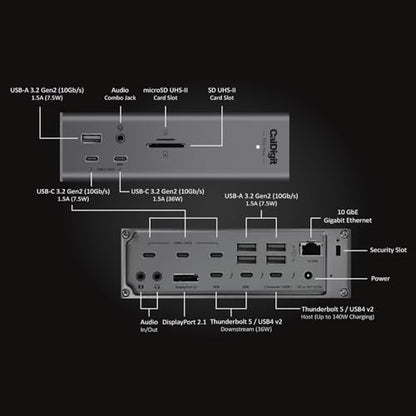 CalDigit TS5 PLUS Thunderbolt 5 Dock 20 Ports 330W Power Delivery