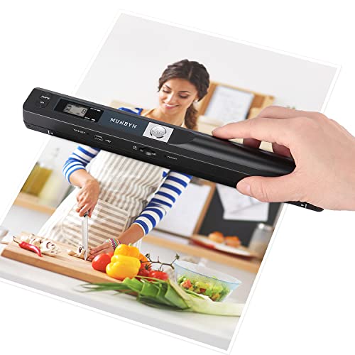MUNBYN Handheld Scanner IDS001-BK 900 dpi Document Scanner
