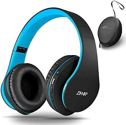 ZIHNIC Over-Ear WH-816 Bluetooth Headphones, 32 Ohm Impedance, Wireless/Foldable, Leather Enclosure