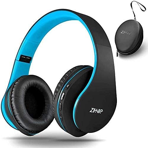 ZIHNIC Over-Ear WH-816 Bluetooth Headphones, 32 Ohm Impedance, Wireless/Foldable, Leather Enclosure