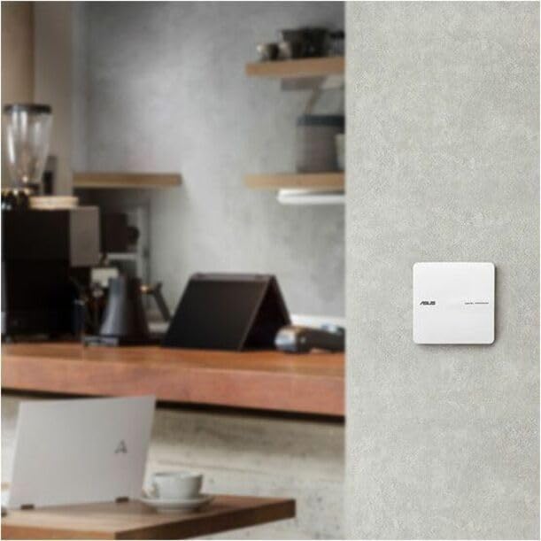 ASUS EBA63 AX3000 Dual-Band WiFi 6 (802.11ax) Access Point, Support for Multiple SSIDs and VLAN, Power over Ethernet Enabled
